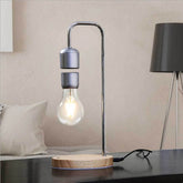 16W Magnetic Levitation Decoration Technology Toy Bend LED Floating Bulb Home Table Lamp, Black